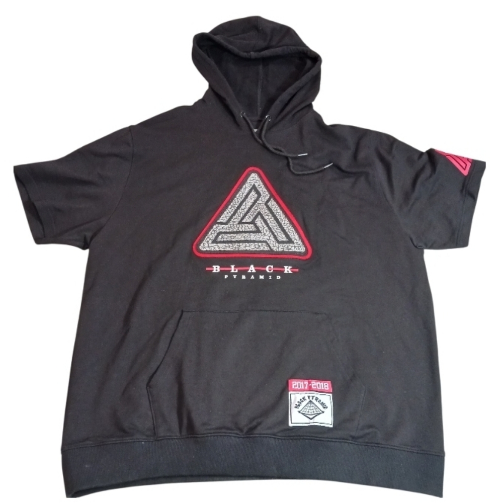 Black Pyramid Hoodie Adult T Shirt Black Pullover Short Sleeve 3XL